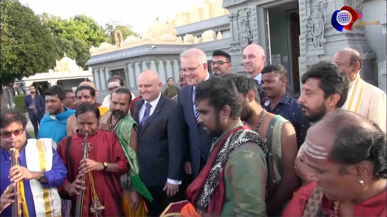 Prime Minister Scott Morrison's visit to Sri Shiva Vishnu Temple
